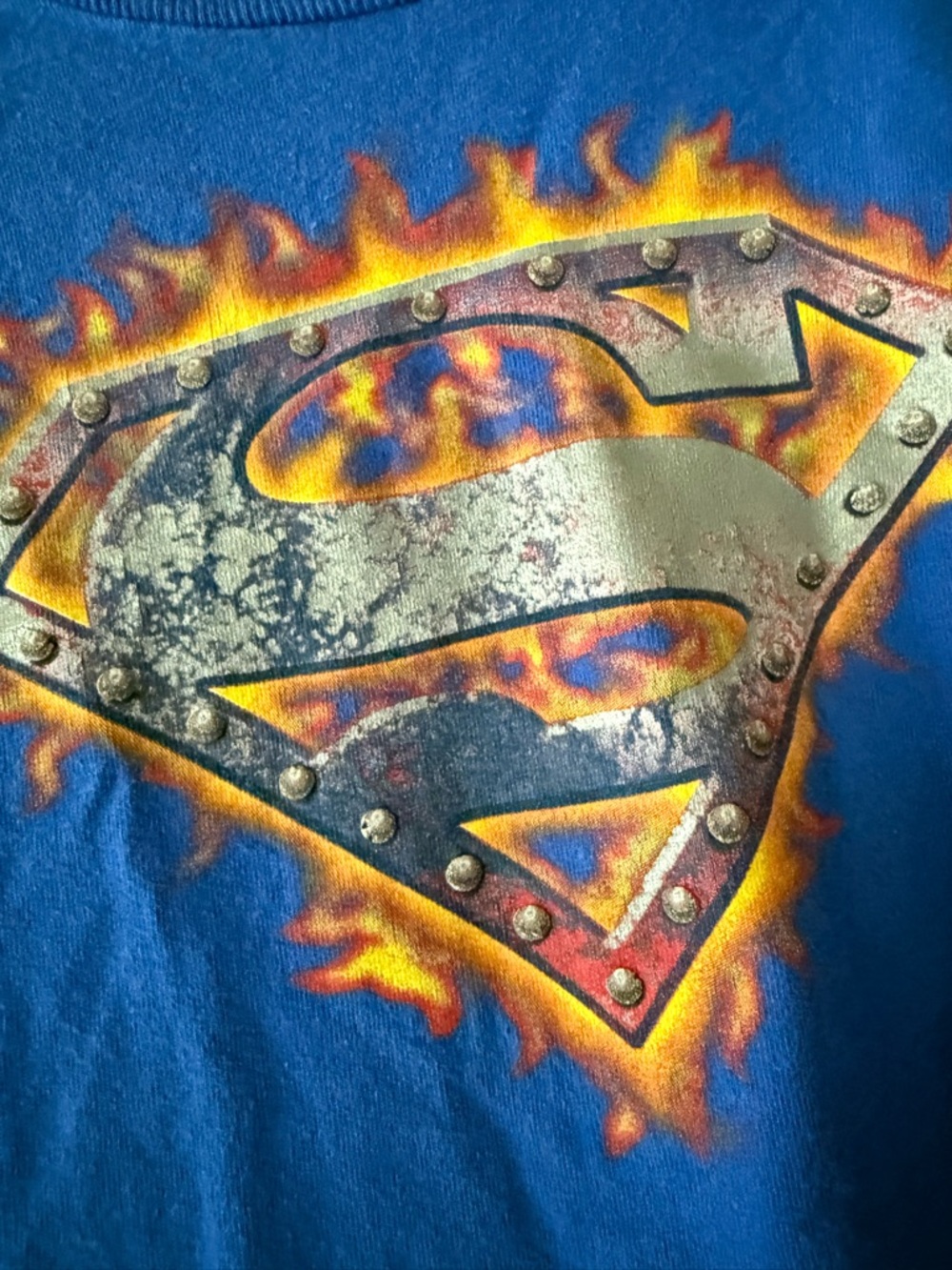 DC Comics Blue Superman Shield Tee - Black Logo